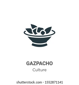Gazpacho vector icon on white background. Flat vector gazpacho icon symbol sign from modern culture collection for mobile concept and web apps design.