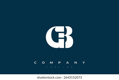GB Abstract Geometric Logo Design. Modern and elegant logo design with simplistic typography elements, showcasing branding excellence.