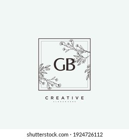 GB Beauty vector initial logo art, handwriting logo of initial signature, wedding, fashion, jewerly, boutique, floral and botanical with creative template for any company or business.