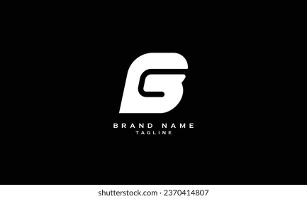GB, BG, Abstract initial monogram letter alphabet logo design