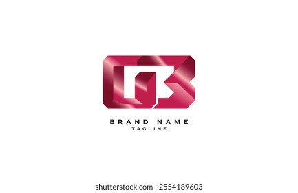 GB, BG, Abstract initial monogram letter alphabet logo design
