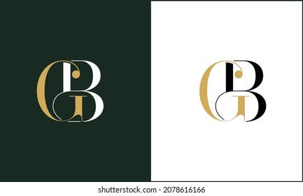 GB ,BG Abstract Letters Logo Monogram