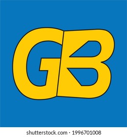 GB OR BG G B  ABSTRACT VECTOR  MONOGRAM LOGO TEMPLATE  FOR BUSINESS.
