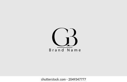 GB BG G B abstract vector logo monogram template