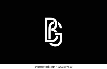 GB BG diseño inicial de logotipo vectorial idea gráfica creativa