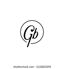 El concepto femenino de circunferencia GB es el logo inicial mejor para la belleza y la moda
