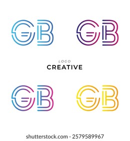 GB Creative Latter Logo Design. Monogram Design. By Custom Branding Logo. Creative Logo Design. Vector illustration. Modern Design. Logo Template.