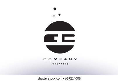 GB G B alphabet company letter logo design vector icon template simple black white circle dot dots creative abstract