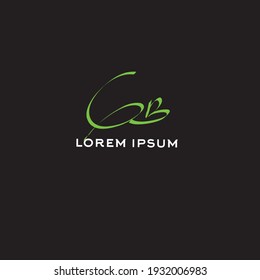 GB g b Escritura manual inicial moda creativa diseño elegante logo Firmar plantilla vectorial icono