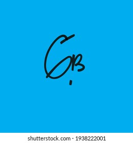 GB g b Escritura manual inicial moda creativa diseño elegante logo Firmar plantilla vectorial icono