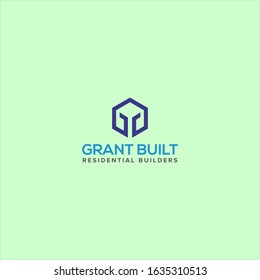 GB hexagon logo BG build logo for real estate property company