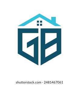 PLANTILLA de diseño de logotipo de GB House. Letra GB Logo para Bienes Raíces, Construcción o cualquier negocio relacionado con la casa