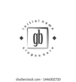 GB Initial beauty monogram logo vector