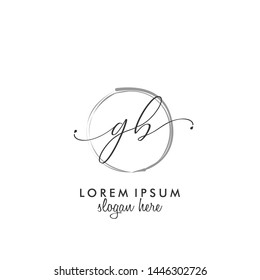 GB Initial beauty monogram logo vector