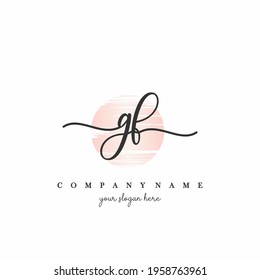 GB Initial handwriting logo vector. Hand lettering With Sunrise for designs.