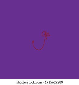 GB initial handwritten calligraphy, for monogram and logo