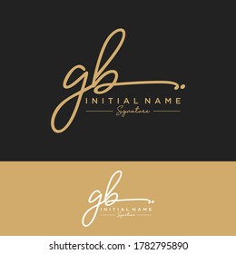 GB Initial letter handwriting and signature logo.
