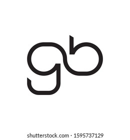 GB initial letter logo template vector icon design