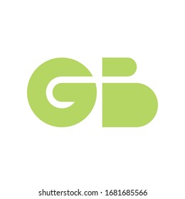 GB initial letter logo template vector icon design