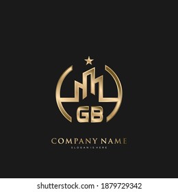 GB Initial Letter Real Estate Luxury house Logo Vector art for Business, Building, Architecture