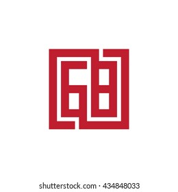 GB initial letters looping linked square logo red