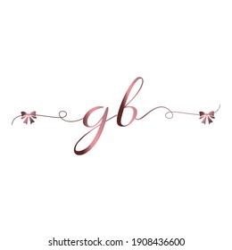 GB Initial logo handwriting modern luxury fashion