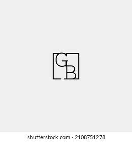 Logotipo inicial GB en concepto de línea en un diseño profesional de alta calidad que será mejor para las empresas