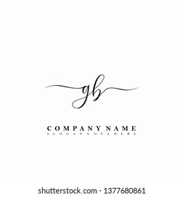 GB Initial luxury handwriting logo vector