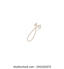 gB initials, handwriting logo for identity
