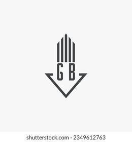 GB initials Real Estate Logo stock illustration. Logo vector
