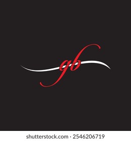 GB letter logo abstract design on black