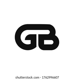 GB Letter Logo Design With Simple style