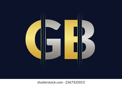 plantilla vectorial de diseño de logotipo de carta GB.