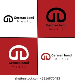 GB letter logo design for your brand identity.
German Band logo design for musical band.