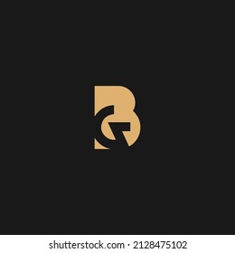 icono del logotipo de la letra GB, logotipo del concepto inicial de GB