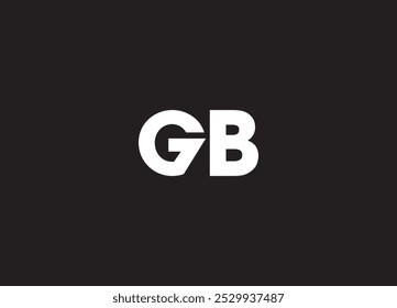 Logotipo com letra GB e design do logotipo inicial