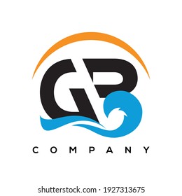 GB letter sea wave logo