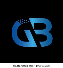 GB letter tech logo design