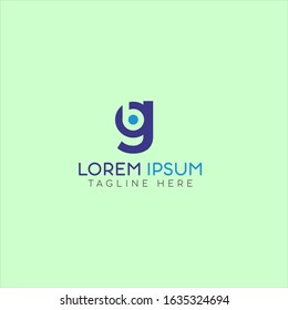 gb logo design with bg vector icon design