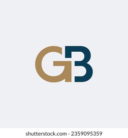 GB logo design. Vector illustration.