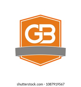 GB logo initial letter design template vector