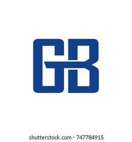 GB logo initial letter design template vector