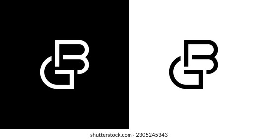 GB Logo, GB Monogram, Initial GB Logo, Letter GB Logo, Icon, Vector