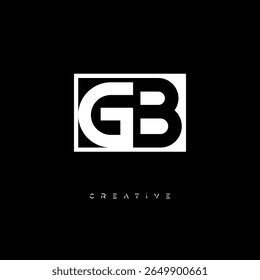 GB Negative Space Monogram – Minimalist Black and White Letter mark Logo for Creative Branding, Fashion Identity and Modern Design Concepts
