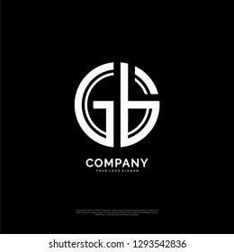 GB round logo design template. creative sign. Universal vector icon. - Vector