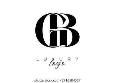 GB Serif Letter Monogram Typography Logo for Elegant Premium Branding Identity