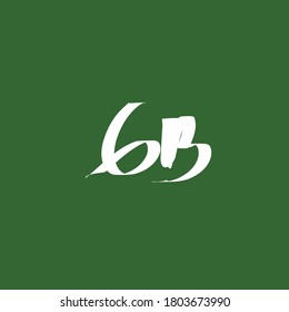 GB Signature initial logo template vector