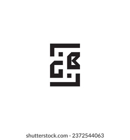 GB quadratisches Retro-Logo in hochwertigem professionellem Design, das gut auf allen Printmedien drucken kann