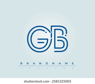 GB Technology Letter Logo Template. This tech letter logo is a graphic mark that uses letters to represent a technology company.