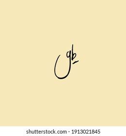 logotipo manuscrito de fondo amarillo gb